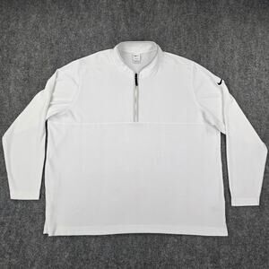 Nike White Quarter-Zip Sweatshirt